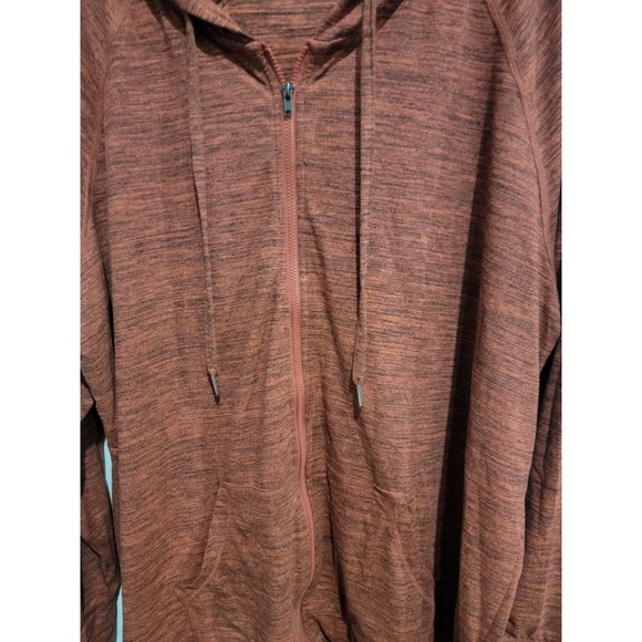 Maurices In Motion Zip-Up Long Sleeve Hoodie Lightweight Heathered Red Size XXL - Picture 3 of 7
